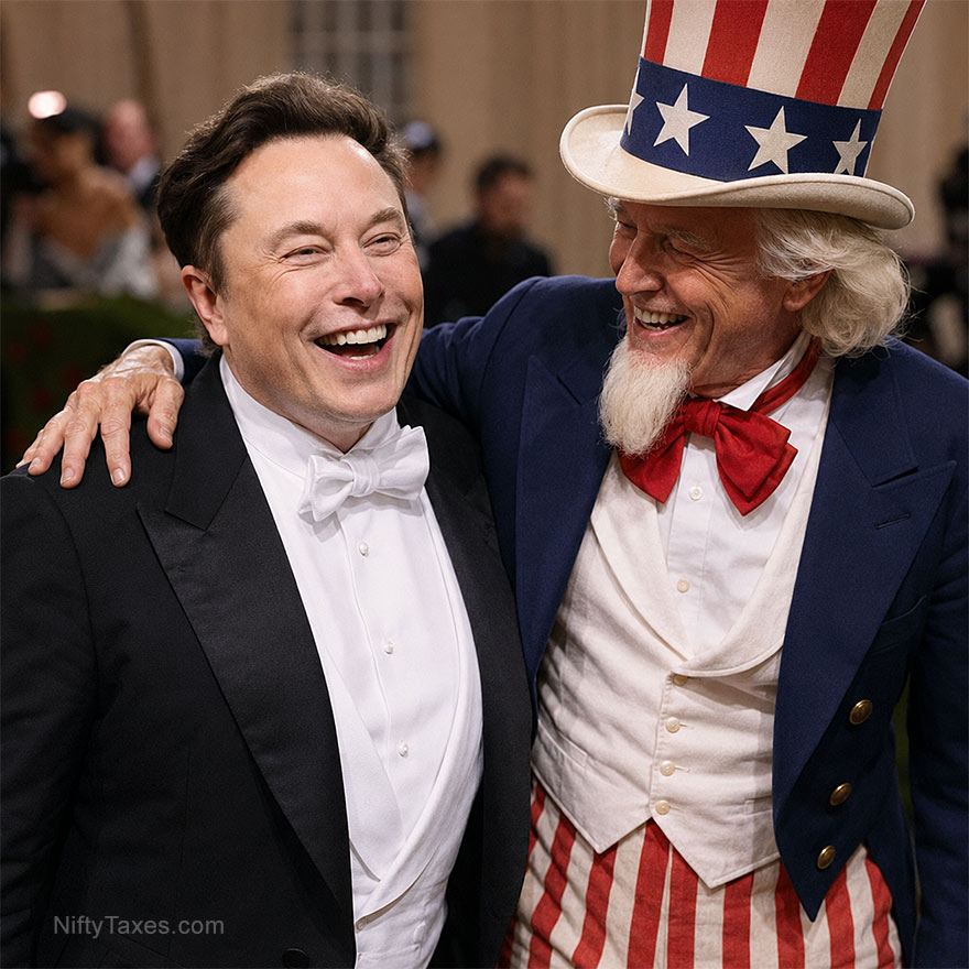 elon musk uncle sam taxes