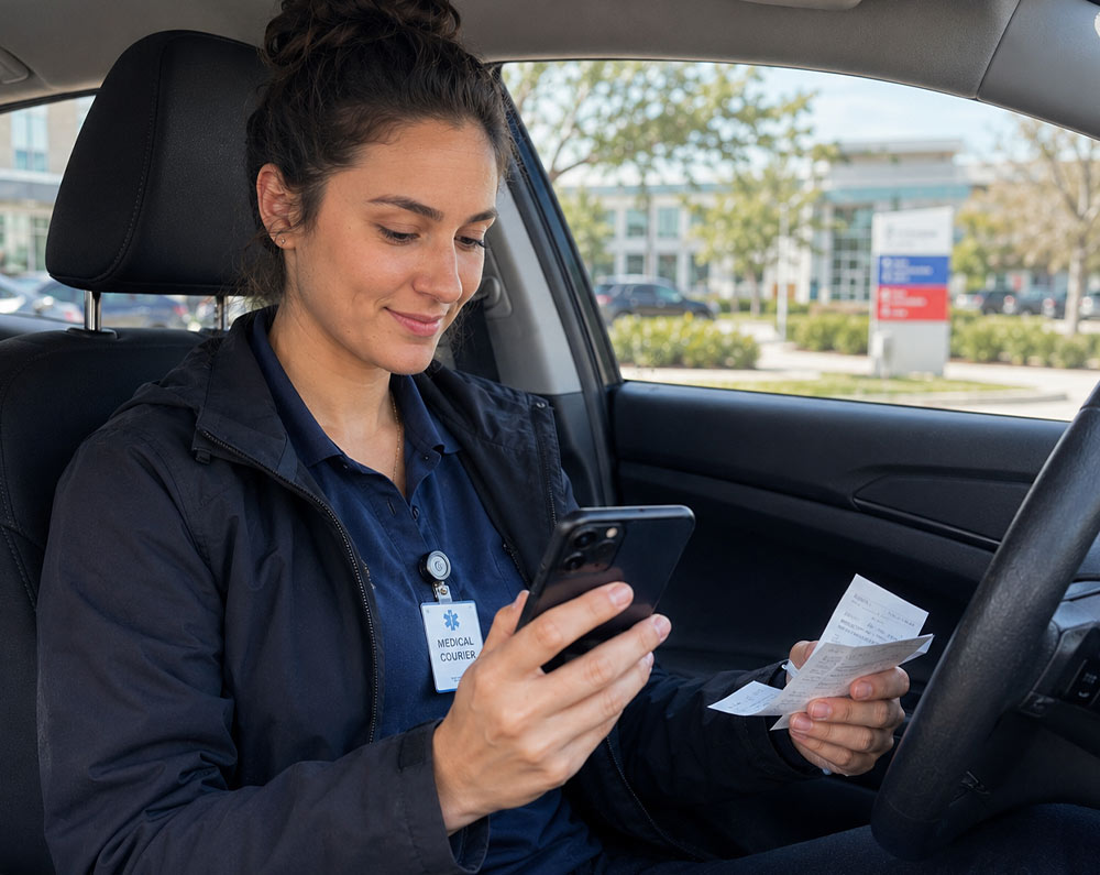medical courier tax receipts